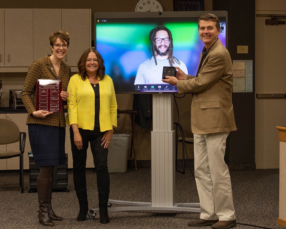 Taylor Marrow receives Excellence in Teaching Award